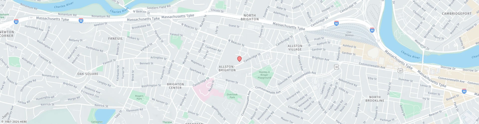 Location Map: 599 Cambridge St Allston, MA 02134