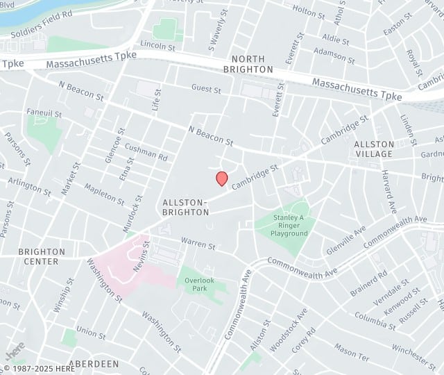 Location Map: 599 Cambridge St Allston, MA 02134
