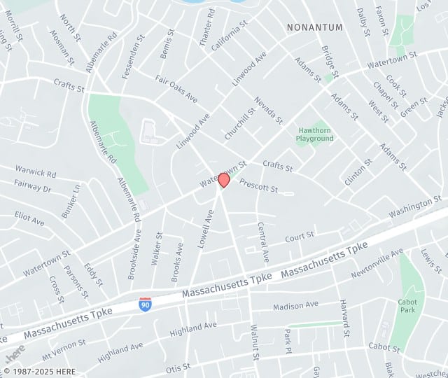 Location Map: 130 Walnut St Newtonville, MA 02460